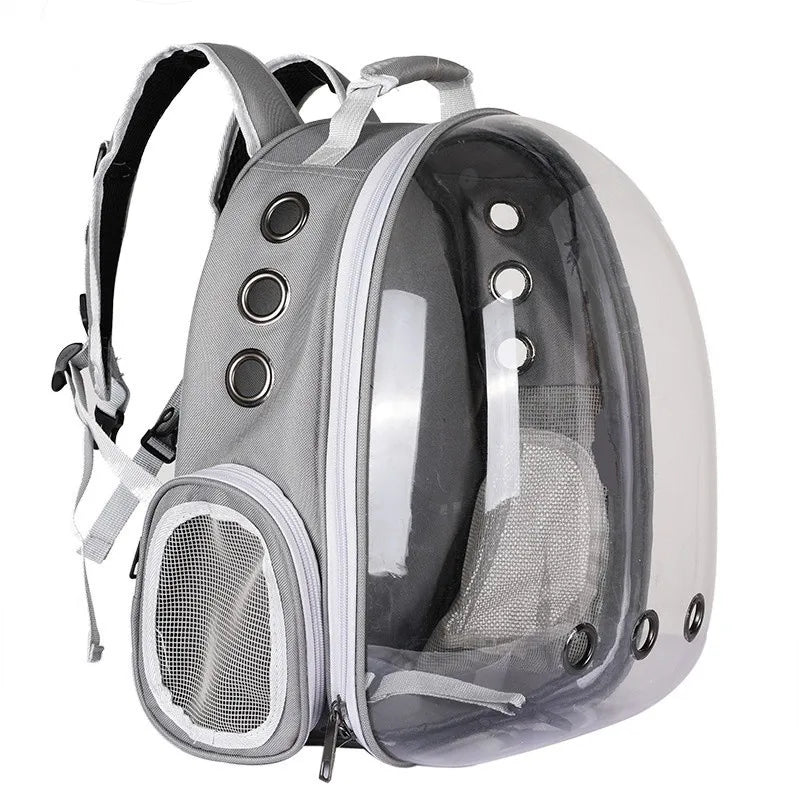 Mochila para transporte de animais de estimação Capsule Bubble, mochila transparente para transporte de animais de estimação, filhotes, gatinhos, pássaros, respirável para viagem