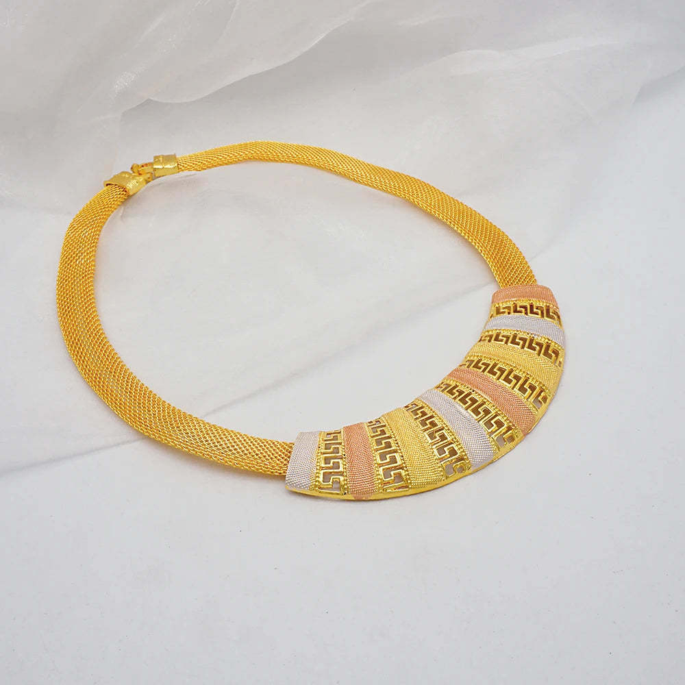 Conjuntos de joias finas 2023 para mulheres, presentes de casamento, colar, pulseira, brincos, anel, joias com contas africanas