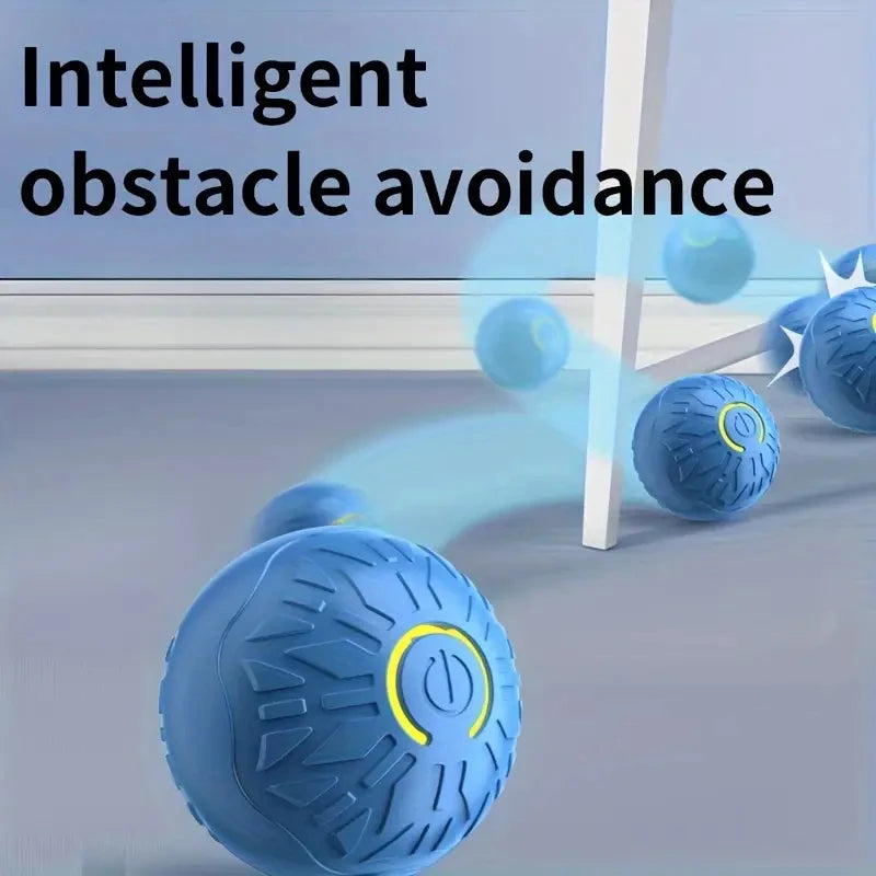Bola de brinquedo inteligente para cachorro, brinquedo eletrônico interativo automático para animais de estimação, com rolamento, recarregável por USB, que salta para filhotes e cães grandes, brinquedo de mastigar