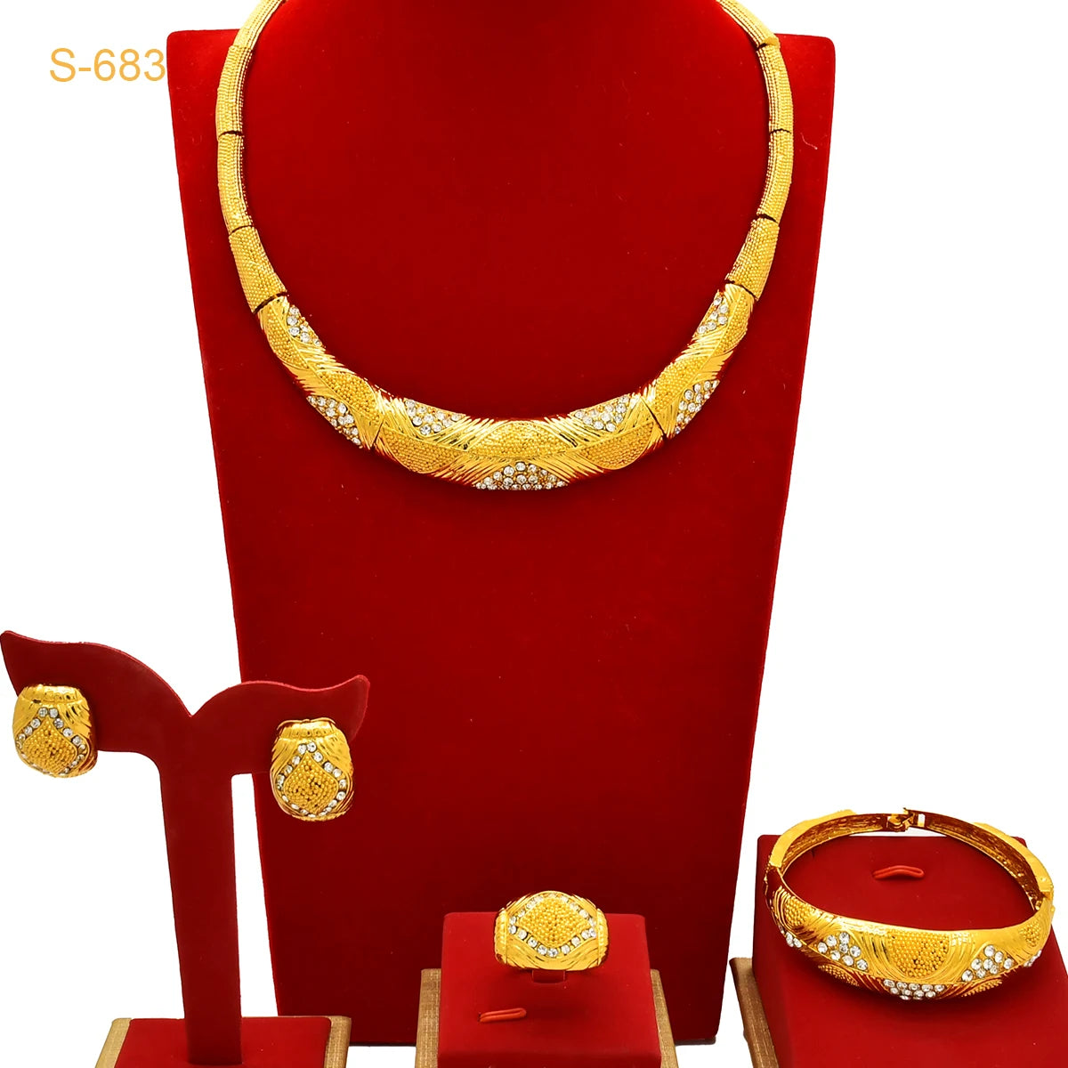 XUHUANG Conjunto de colares com correntes de ouro 24k, moda nupcial africana, joias de noivado indianas para presentes de festa de casamento em Dubai