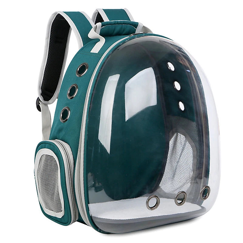 Mochila para transporte de animais de estimação, portátil, transparente, cápsula espacial, mochila para animais de estimação, bolsa de transporte para gatos, respirável, mochila para animais de estimação