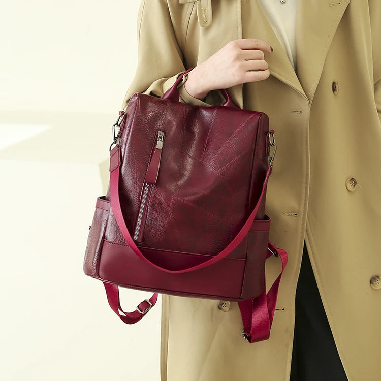 Mochila feminina da moda, bolsa de ombro, bolsa de viagem multifuncional, bolsa de mão, bolsa de mão, adequada para diferentes cenários