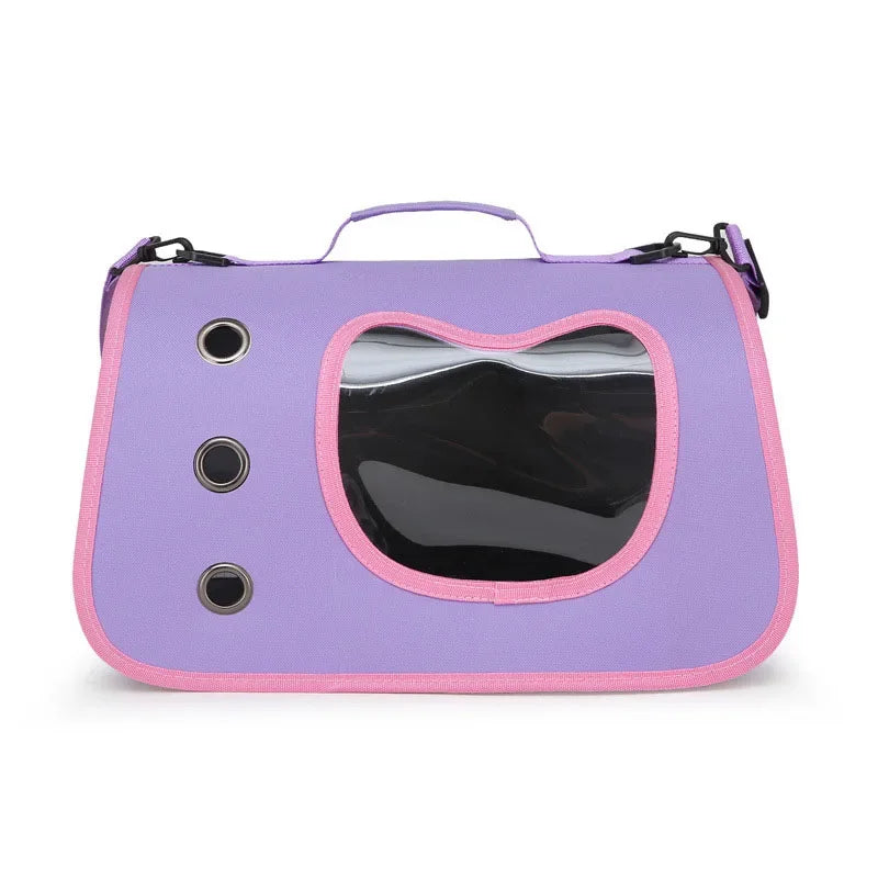 Bolsas de ombro para gatos Bolsa de alta capacidade para gatos Dobrável Cápsula espacial de mão Malha respirável Bolsa transversal para animais de estimação Mochila para animais de estimação