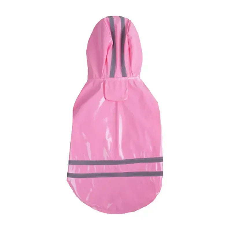 Capa de chuva impermeável para cachorros filhotes com capuz para cães pequenos Capa de chuva para animais de estimação com refletivo e furo para guia Roupas para cães ao ar livre no inverno
