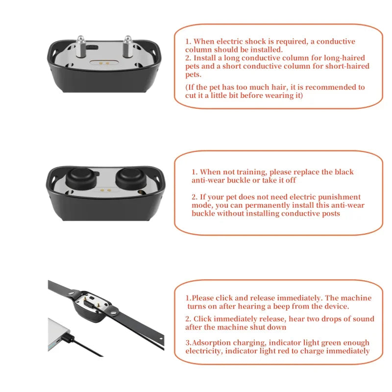 1100m Digital Dog Training Collar Waterproof Rechargeable Remote Control Pet with LCD Display for All Size Shock Vibration Sound