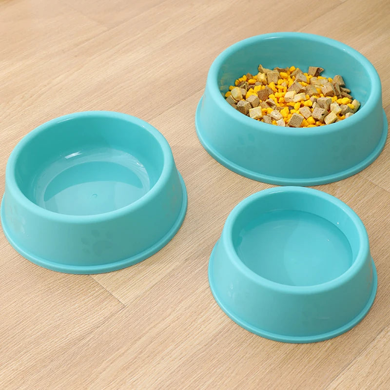 High Quality Pet Feeding Bowls For Cats And Dogs Solid Color Food Water Bowls Easy To Clean Wet & Dry Food Bowls Pet Supplies