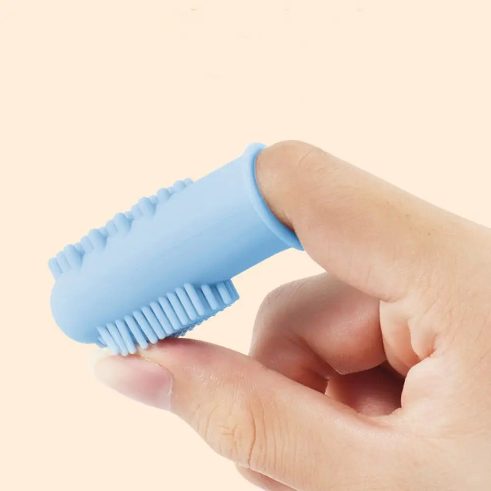 Silicone Pet Finger Toothbrush Bite Resistant Soft Cats Mouth Cleaner 360° Cleaning Pet Teeth Cleaning Fingertips for Cats Dogs