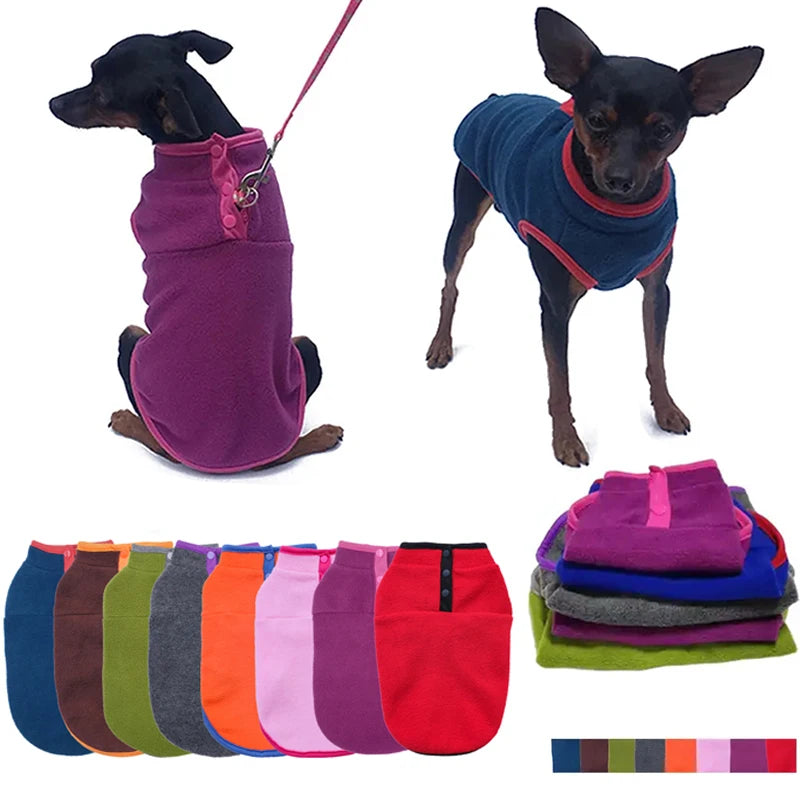 Casaco de lã quente para gatos e filhotes, roupas para cães pequenos e médios, fantasia de chihuahua e buldogue francês, colete para animais de estimação, outono e inverno