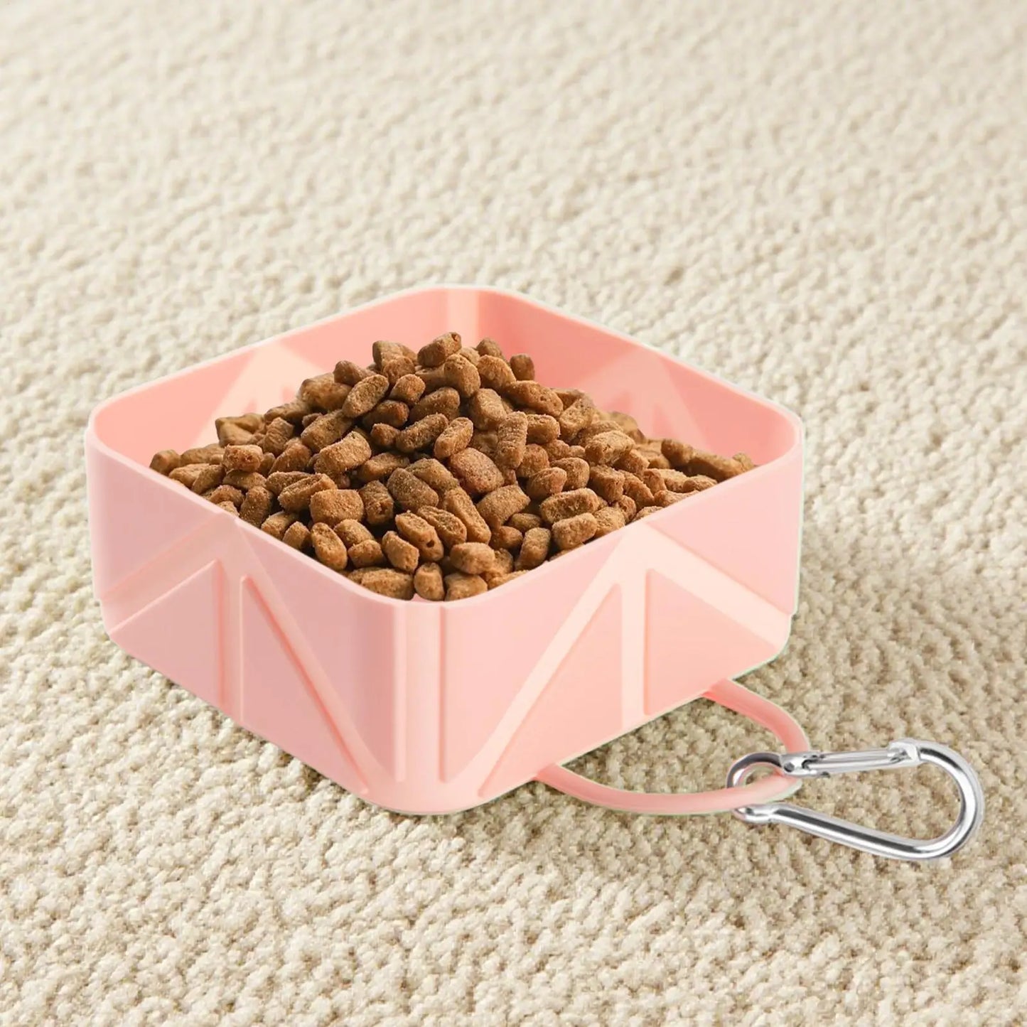 Foldable Dog Bowl 500ml Pet Food Container Dog food and water Feeder manual Pets Food dispenser for Puppy Kitten Car
