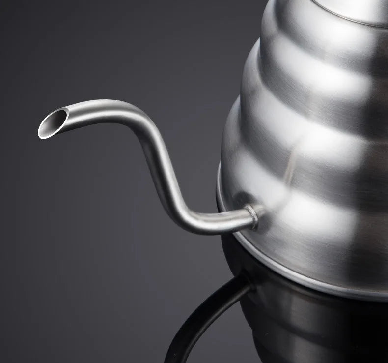 Cafeteira de aço inoxidável com termômetro Swan pescoço longo alta capacidade pode ser aquecida café profissional feito à mão