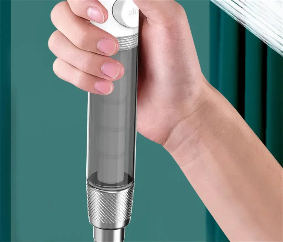 Chuveiros de alta pressão com filtro de 10 modos, parada de um toque, pulverizador portátil para economia de água, acessórios para banheiro