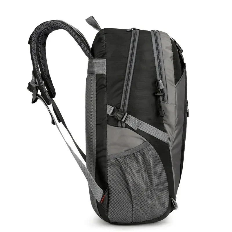 Mochila de caminhada de grande capacidade à prova d'água para áreas externas de 40L, mochila de acampamento, mochila de viagem, bolsas de nylon, bolsa de viagem para caminhadas