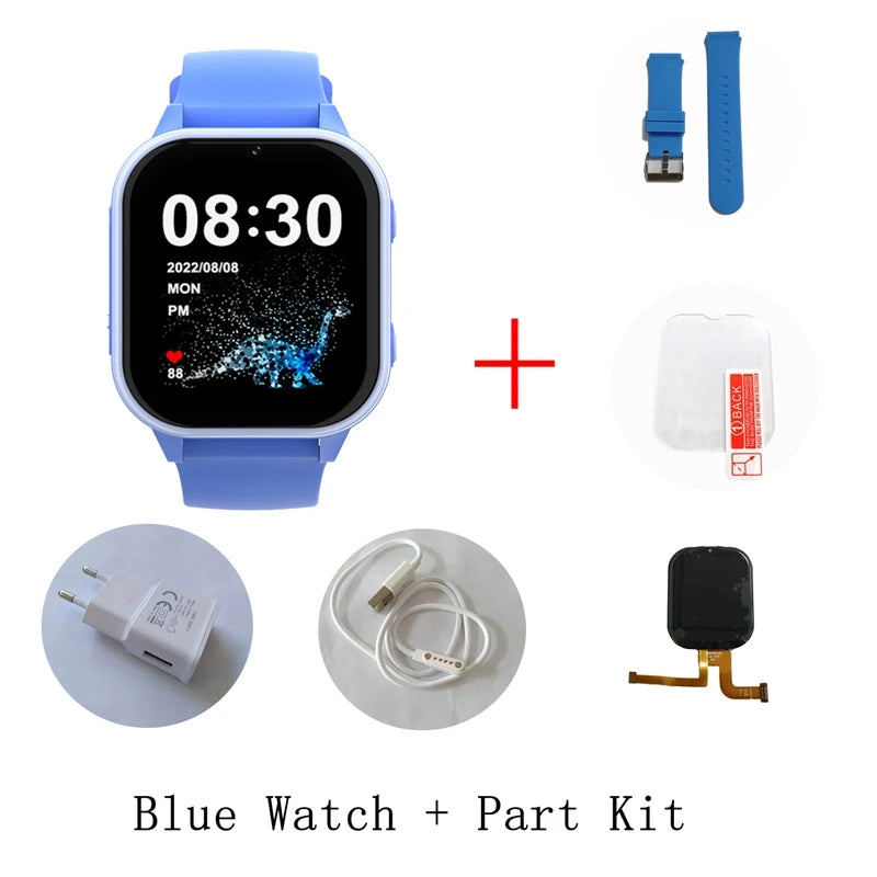 Relógio inteligente infantil Wonlex 4G SOS GPS WiFi Relógio de pulso Whatsapp KT19Pro Android 8.1 com câmera de chamada de vídeo Monitor Smartwatch infantil