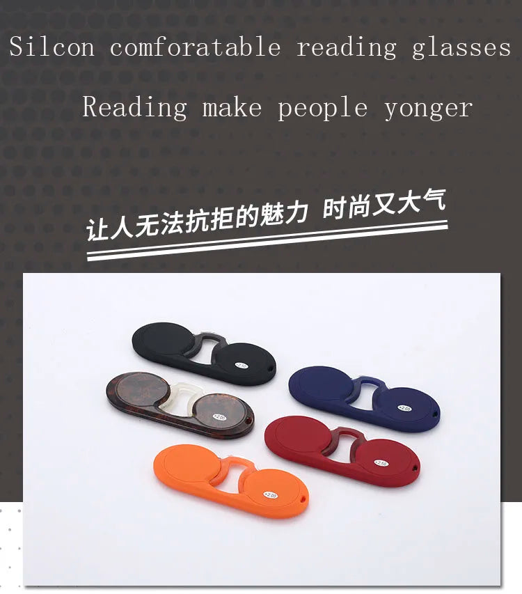 wholesale  presbyopic  silicon mini clip nose bridge  Portable 3M stick on phone  reading glasses 1.0 to 3.5