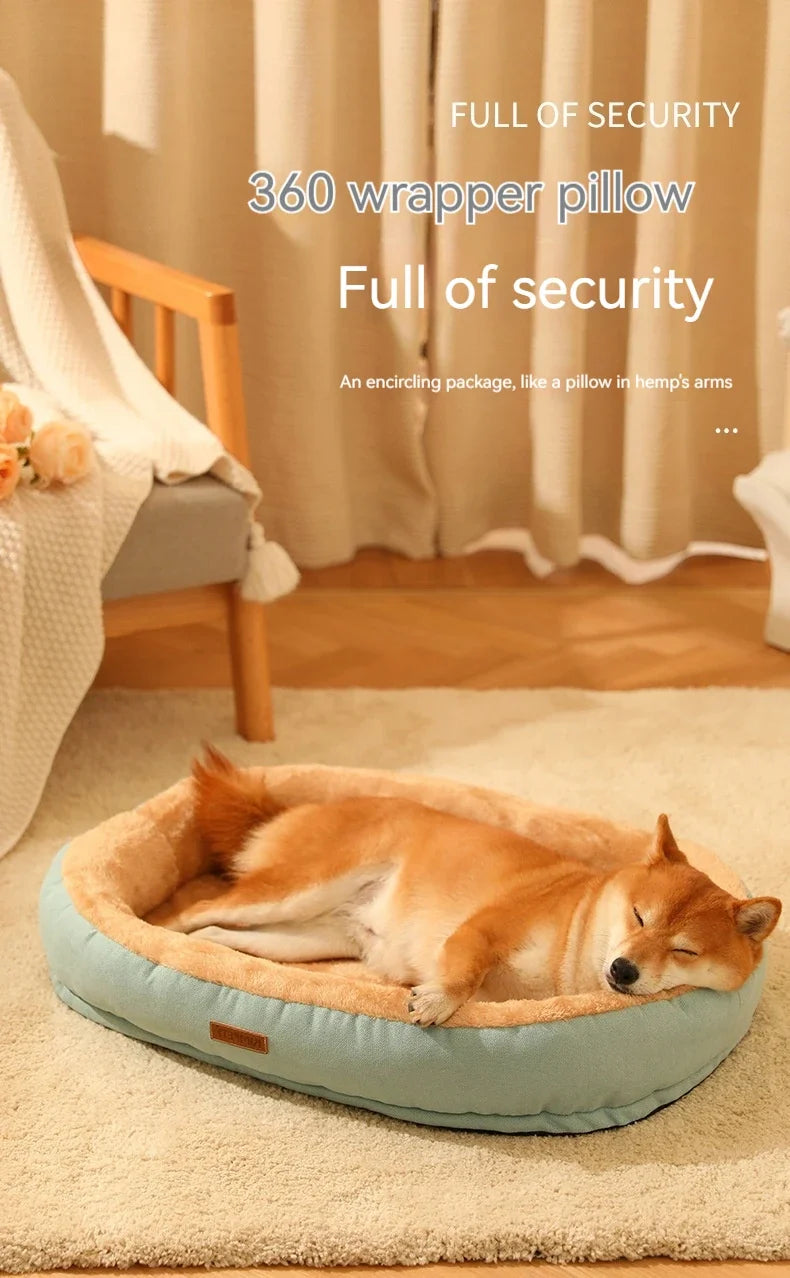 Pet Dog Bed Sofa Cat Warm Soft and Comfortable Sleeping Bed with Non-slip Design Portable Detachable Washable Pet Dog Bed Sofa
