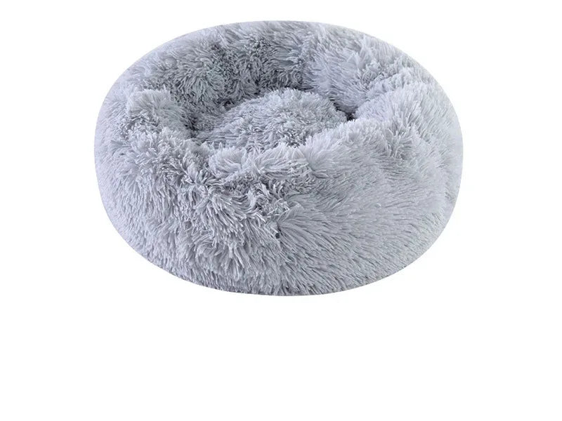 Ninho de pelúcia para animais de estimação, ninho de gato de inverno, ninho de cachorro, quente, removível e lavável, redondo, cama para animais de estimação, decoração sazonal universal para casa