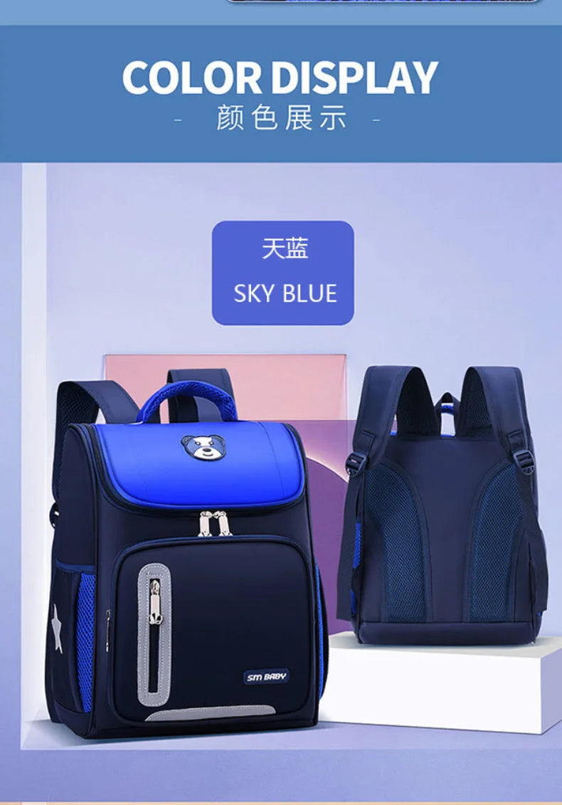 Mochilas escolares simples para estudantes, primárias, meninos, 1ª à 6ª série, proteção para coluna, redução de peso, mochila escolar para meninas, mochila unissex