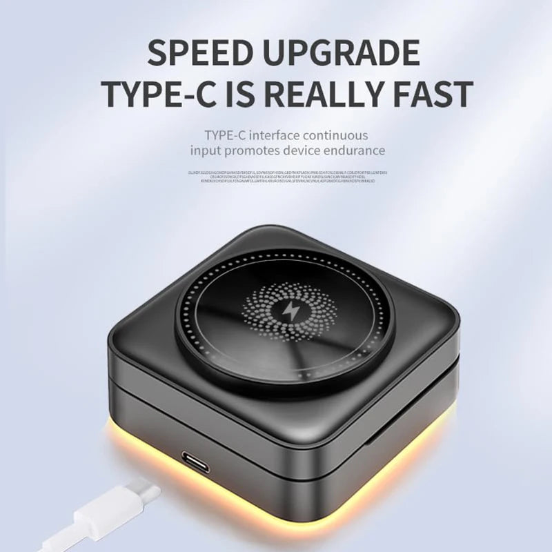 Suporte magnético dobrável 3 em 1 para carregador sem fio para iPhone 16, 15, 14, 13, 12, iWatch 9, AirPods 3 e 2, suporte para estação de carregamento rápido