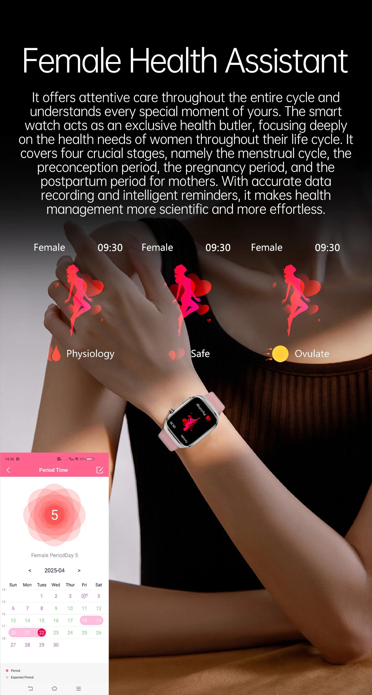 Novo relógio inteligente para Android e iOS, monitor de saúde, masculino e feminino, com precisão de ECG e PPG para ácido úrico e pressão arterial, análise de órgãos e corpo, 2025