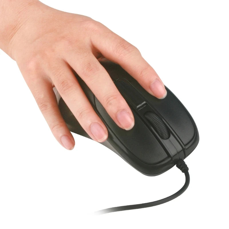 Mouse com fio 1 peça 800 DPI para computador e escritório, para console, jogos, PC, notebook, laptop, mouse ergonômico antiderrapante