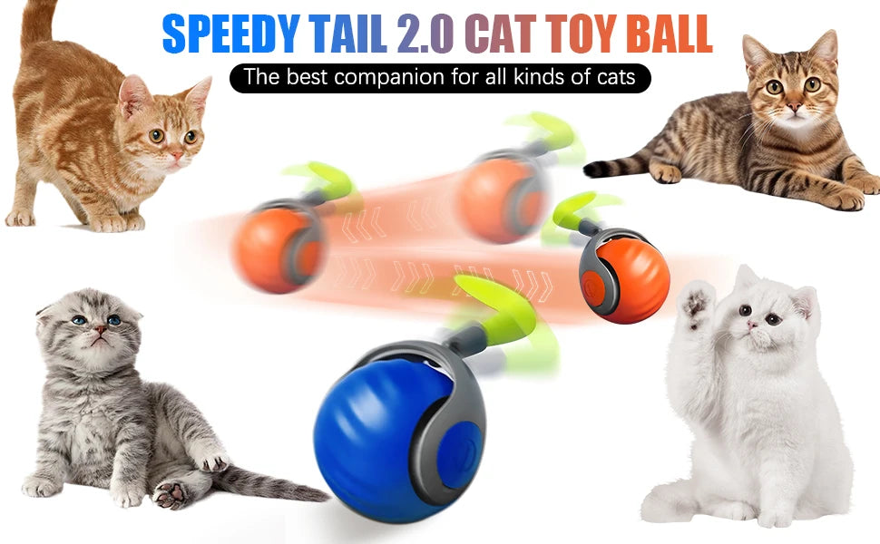Novos brinquedos interativos para gatos, bola elétrica automática com rolamento, brinquedo para gatos, gatinhos, animais de estimação, provocador automático inteligente, brinquedo recarregável por USB para gatos