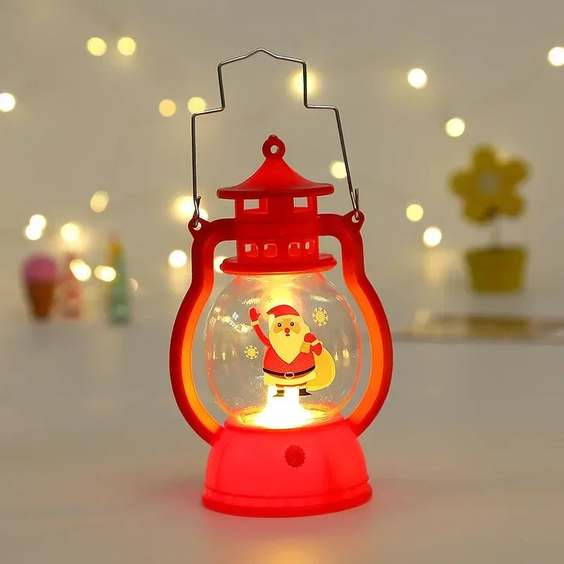 Enfeites de Natal 2025 com lanterna LED a pilhas, decorações de Natal para casa, Natal, Natal, Natal, Natal
