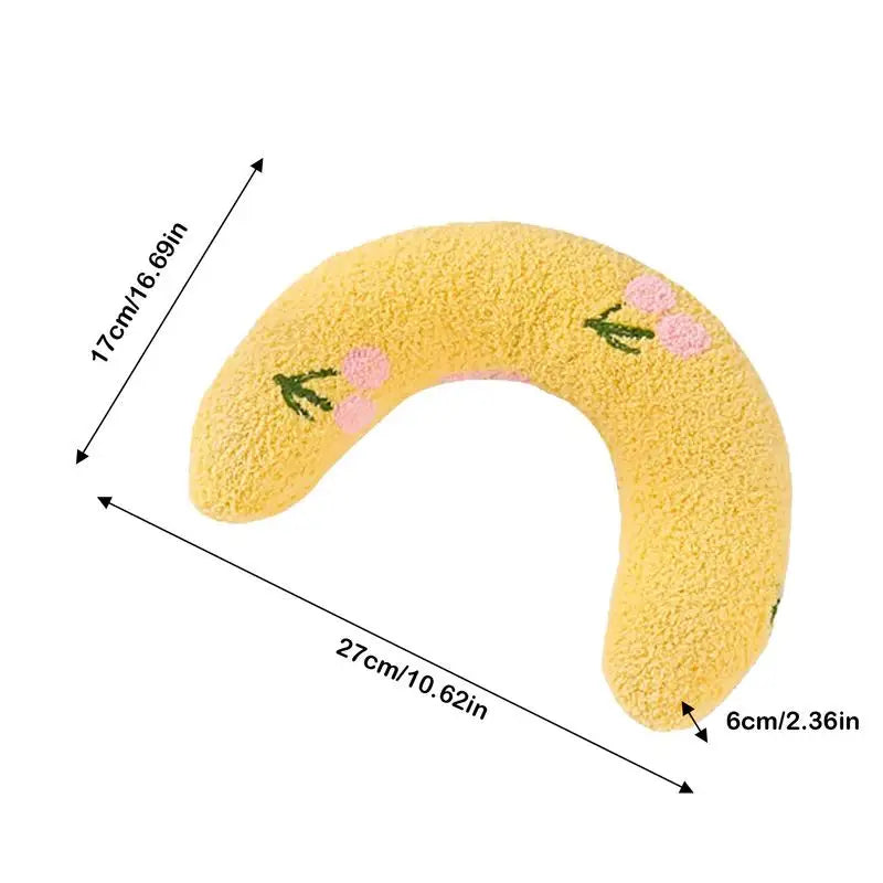 Almofadas para cães Almofada macia para cães Almofada decorativa Meio donut Brinquedo calmante para animais de estimação Almofada para filhotes Padrão bordado Almofada para cama de cachorro