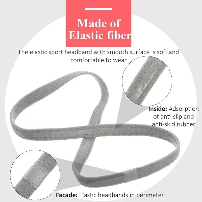 3 peças de faixas de cabelo esportivas antiderrapantes para corrida, elásticas e respiráveis ​​para ioga, faixas de cabelo para mulheres e homens, guia de suor para fitness