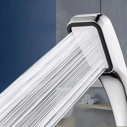 Chuveiro pressurizado de 300 furos, chuveiro de mão quadrado com bico de pulverização de chuva para economia de água, acessórios para banheiro