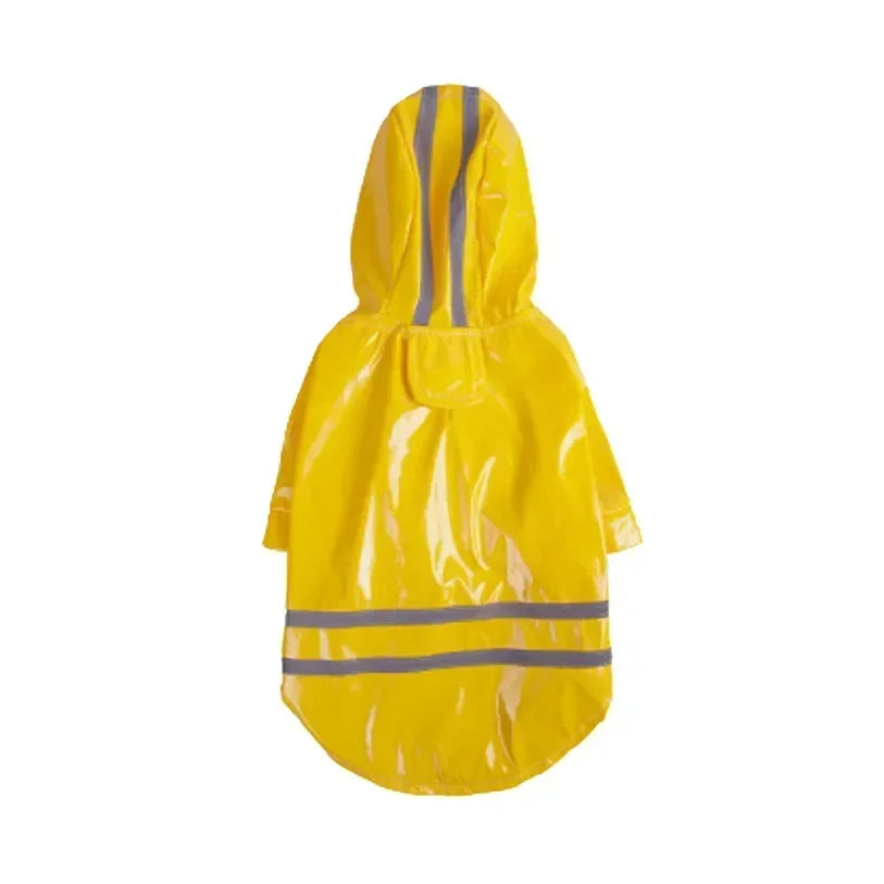 Capa de chuva impermeável para cachorros filhotes com capuz para cães pequenos Capa de chuva para animais de estimação com refletivo e furo para guia Roupas para cães ao ar livre no inverno