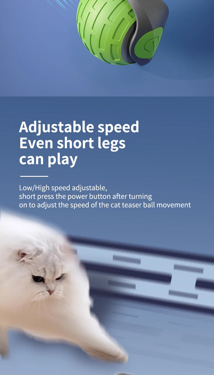 Brinquedos inteligentes interativos para gatos, bola elétrica com rolamento automático para gatos, gatinhos, animais de estimação, treinamento automático, brinquedo recarregável por USB