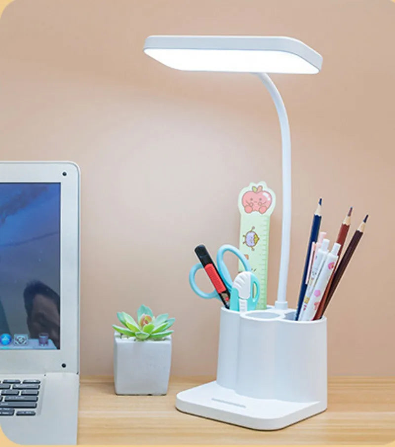 Lâmpada de mesa LED para leitura noturna, proteção para os olhos, para dormitório de estudo, luz noturna para estudantes universitários