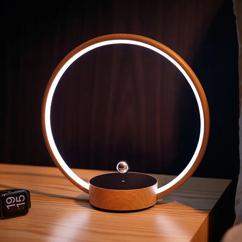 2025 Nova Lâmpada Circular de Anel Magnético de Luxo com Levitação Gradiente de Luz Atmosfera para Escritório, Quarto, Decoração de Casa, Presente Criativo