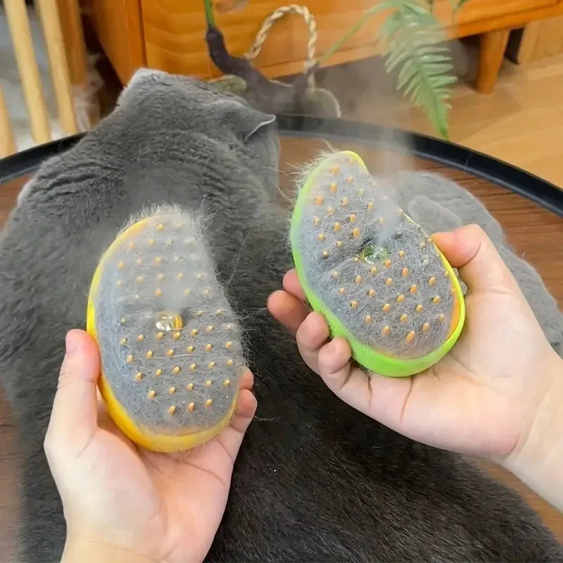 Escova elétrica para cães e gatos, escova vaporizadora 3 em 1 para massagem e tosa de animais de estimação, removendo pelos emaranhados e soltos