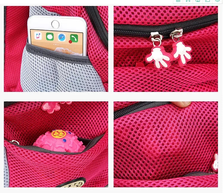Nova mochila de viagem portátil com dois ombros, bolsa para transporte de cães de estimação, bolsa frontal de malha
