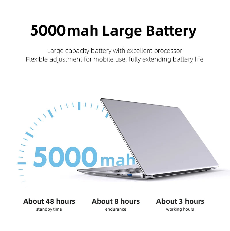 Computador portátil Xiaman Windows 11 Pro Intel Atom A3950 Quad-Core 2025 Notebook PC 12 GB de RAM 1 TB 2 TB SSD 1920 * 1080 Computador de escritório
