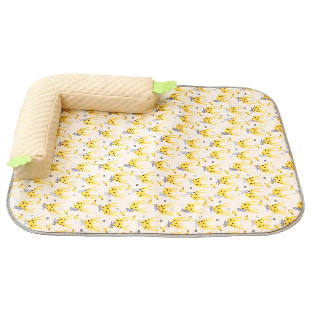 Cama para animais de estimação, tapete respirável, areia fria para animais de estimação, lavável, macio, tapete de dormir para cães, confortável, tapete de canil refrescante para filhotes e gatos