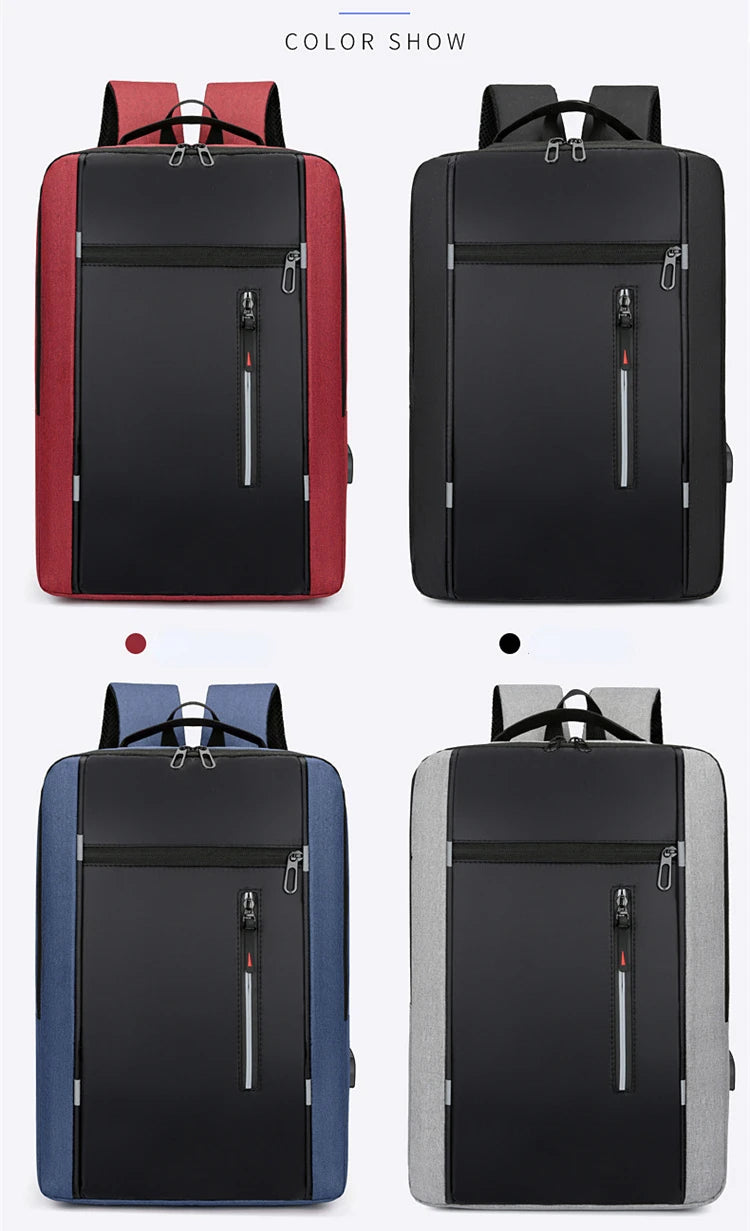 Mochilas escolares masculinas à prova d'água para laptop, mochilas escolares com entrada USB de 15,6 polegadas, mochilas de grande capacidade para homens