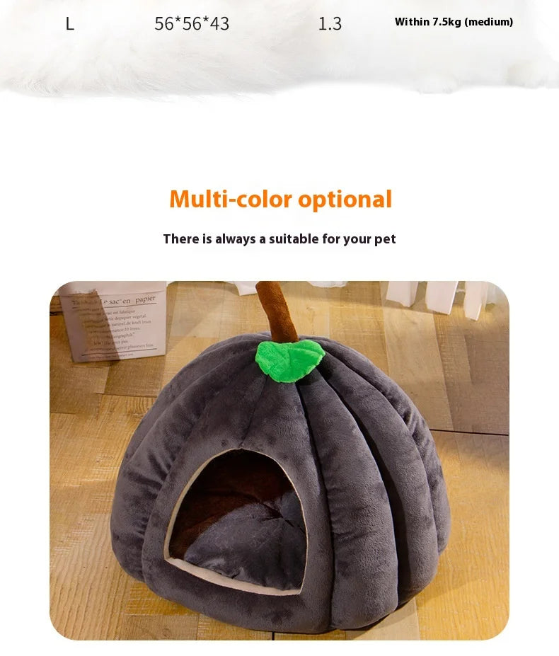 Ninho para gatos, casinha fechada para gatos, ninho para animais de estimação, quente e espesso, ninho para cães com sono profundo, suprimentos para animais de estimação, cama fechada para gatos, tendas para gatos