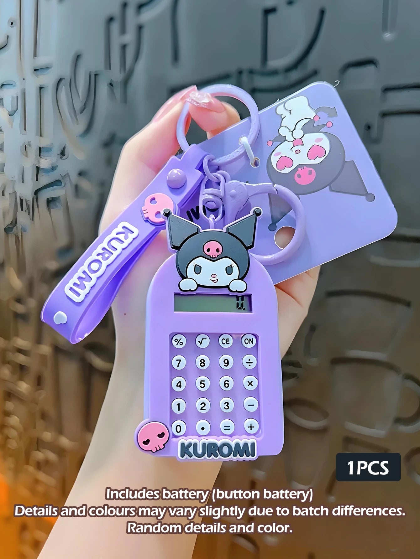 1 peça Sanrio Criativo Mini Calculadora de Computador Criativo Bolsa pingente brinquedo Desenho animado chaveiro pingente Kawaii Meninas meninos presentes de Natal