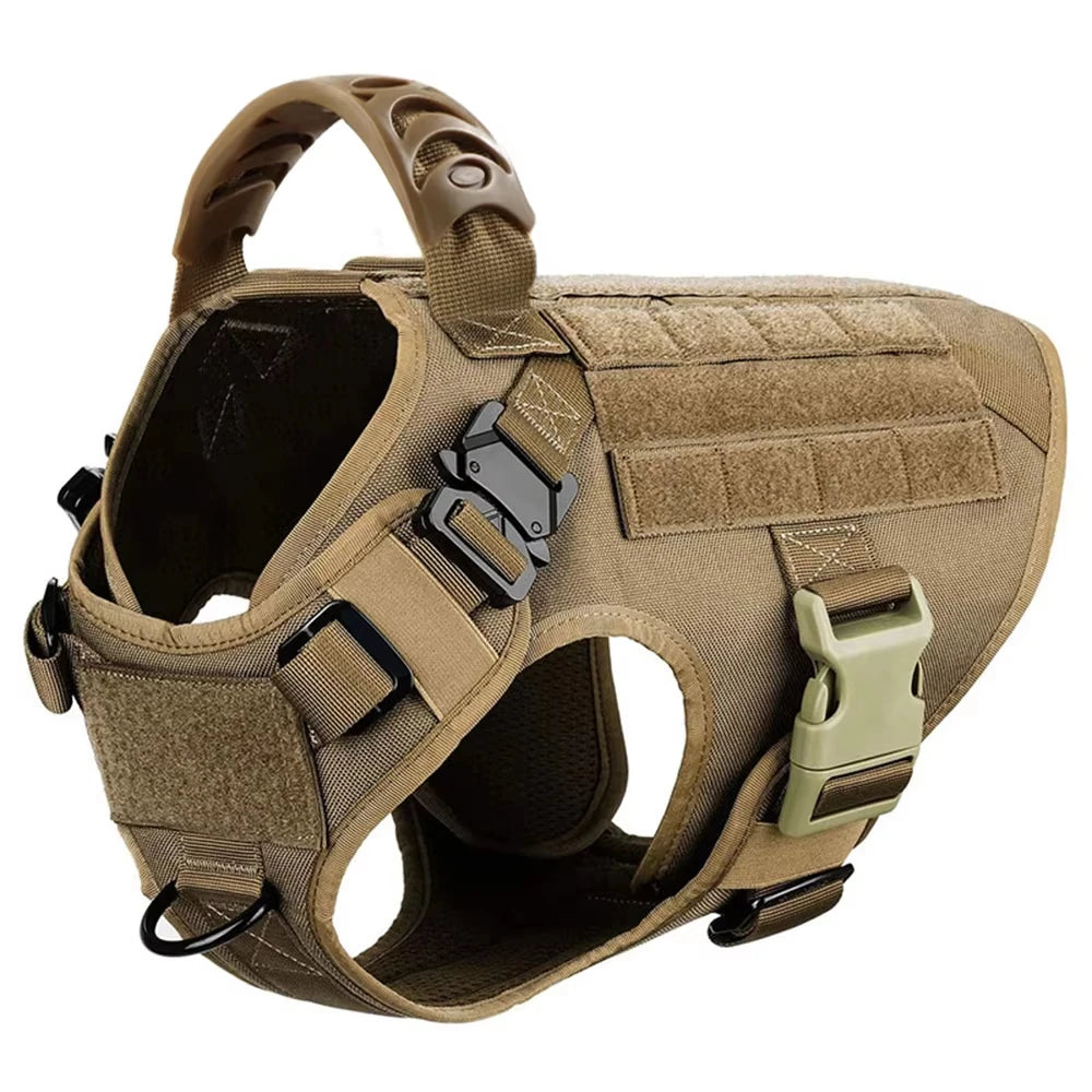 Conjunto de peitoral e guia para cães grandes, colete de treinamento para pastor alemão malinois, colete e coleira para cães de médio e grande porte