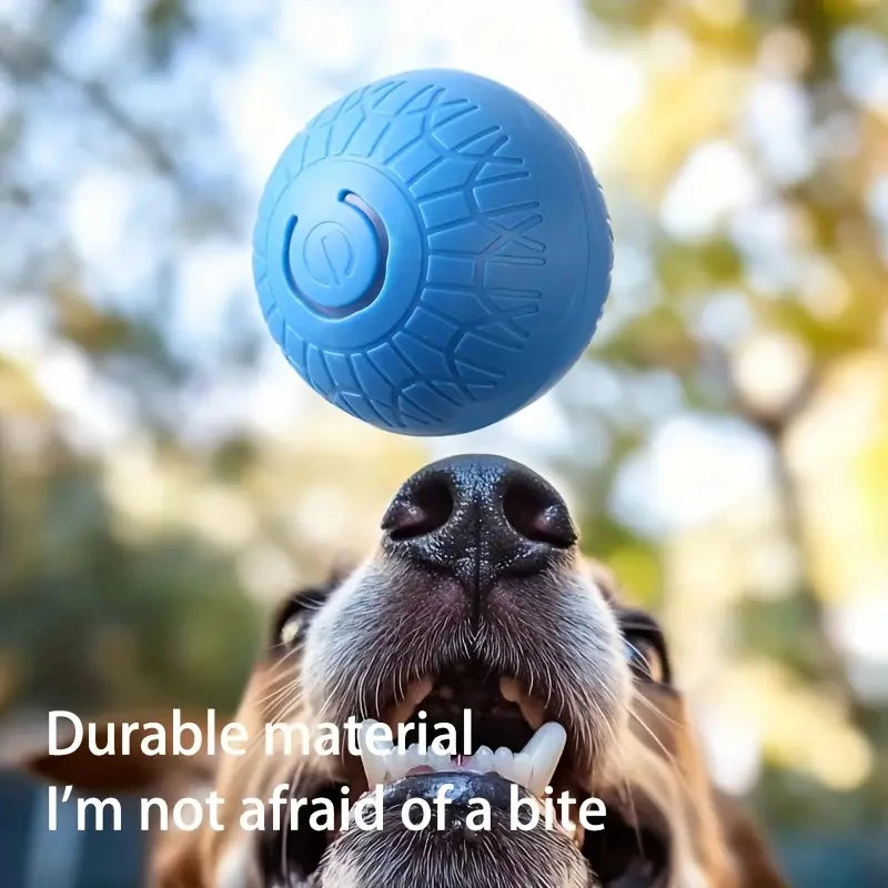 Bola de brinquedo inteligente para cachorro, brinquedo eletrônico interativo automático para animais de estimação, com rolamento, recarregável por USB, que salta para filhotes e cães grandes, brinquedo de mastigar