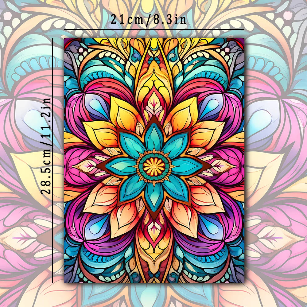 Livro de colorir em espiral - 30 folhas, livro de colorir para adultos, 11,3 x 8,3 polegadas, papel grosso de 100 g, livro de desenho, presente de boas-vindas para o feriado