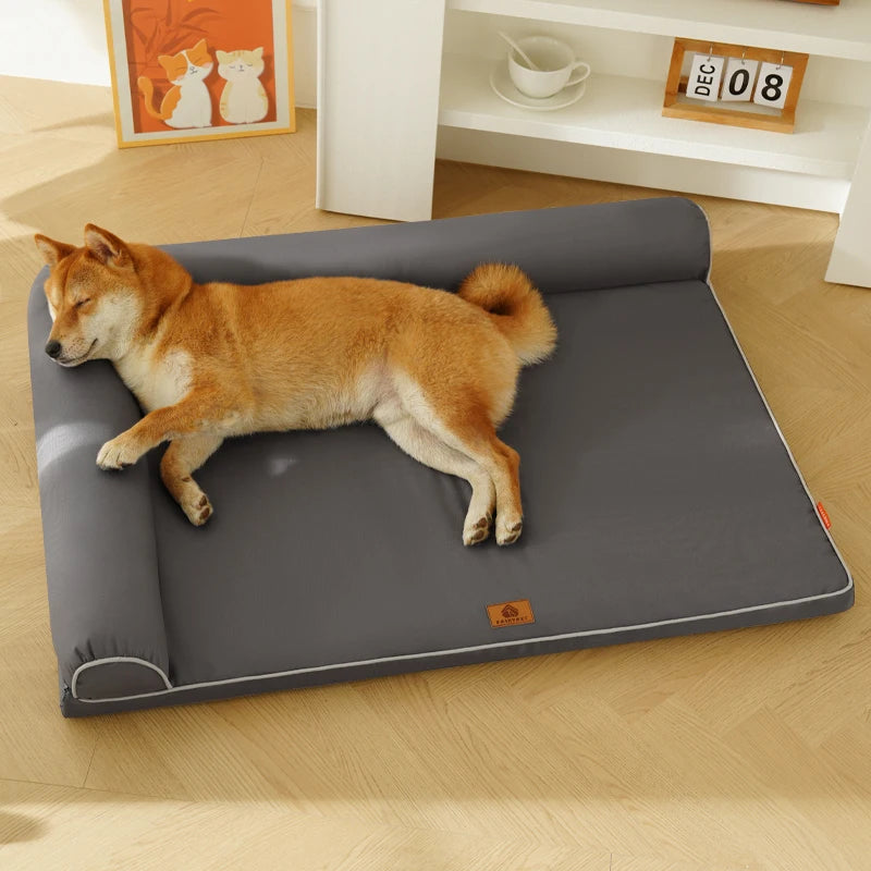 Dog Beds for Large Dogs,Waterproof Dog Bed,Big Pet Bed with Washable Removable Waterproof Pillow Cover and Anti-Slip Bottom