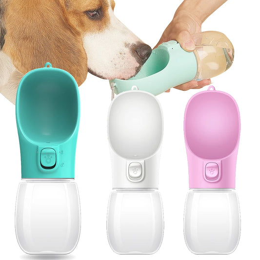 Garrafa de água portátil para cães pequenos e grandes, tigelas à prova de vazamento para caminhada ao ar livre, suprimentos para chihuahua e buldogue francês