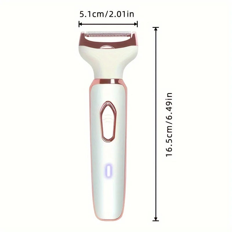 Barbeador elétrico 4 em 1, depilador para remoção de pelos corporais, aparador de pelos sem fio e indolor, presentes para mulheres