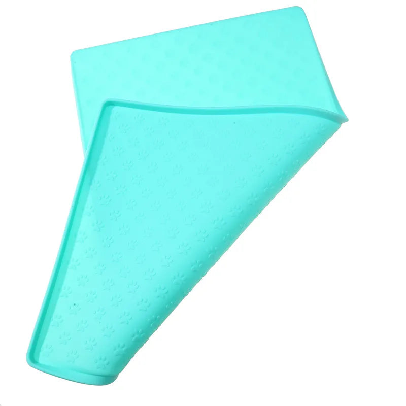 Pet Placemat Dog Food bowl Mat Cat Feed Mat Cat Dog Drinking Feeding Placemat Silicone Waterproof Pet Bowl Pad Feeder Mats 2024