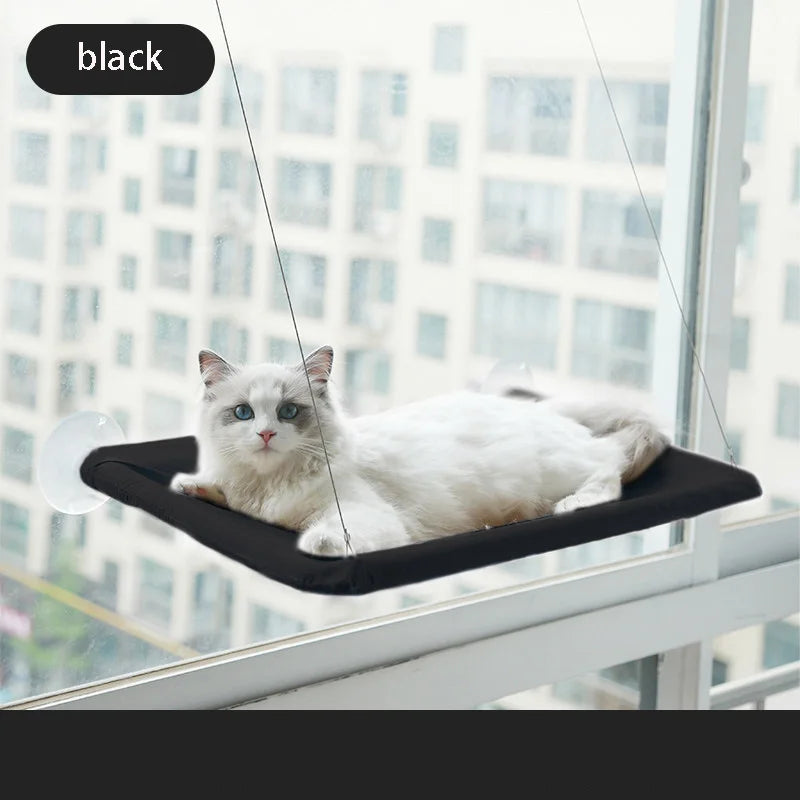 Rede para gatos, cama suspensa aérea para gatos, casa para gatos, estrutura de escalada para gatinhos, assento de janela ensolarado, ninho com capacidade para 20 kg, acessórios para animais de estimação