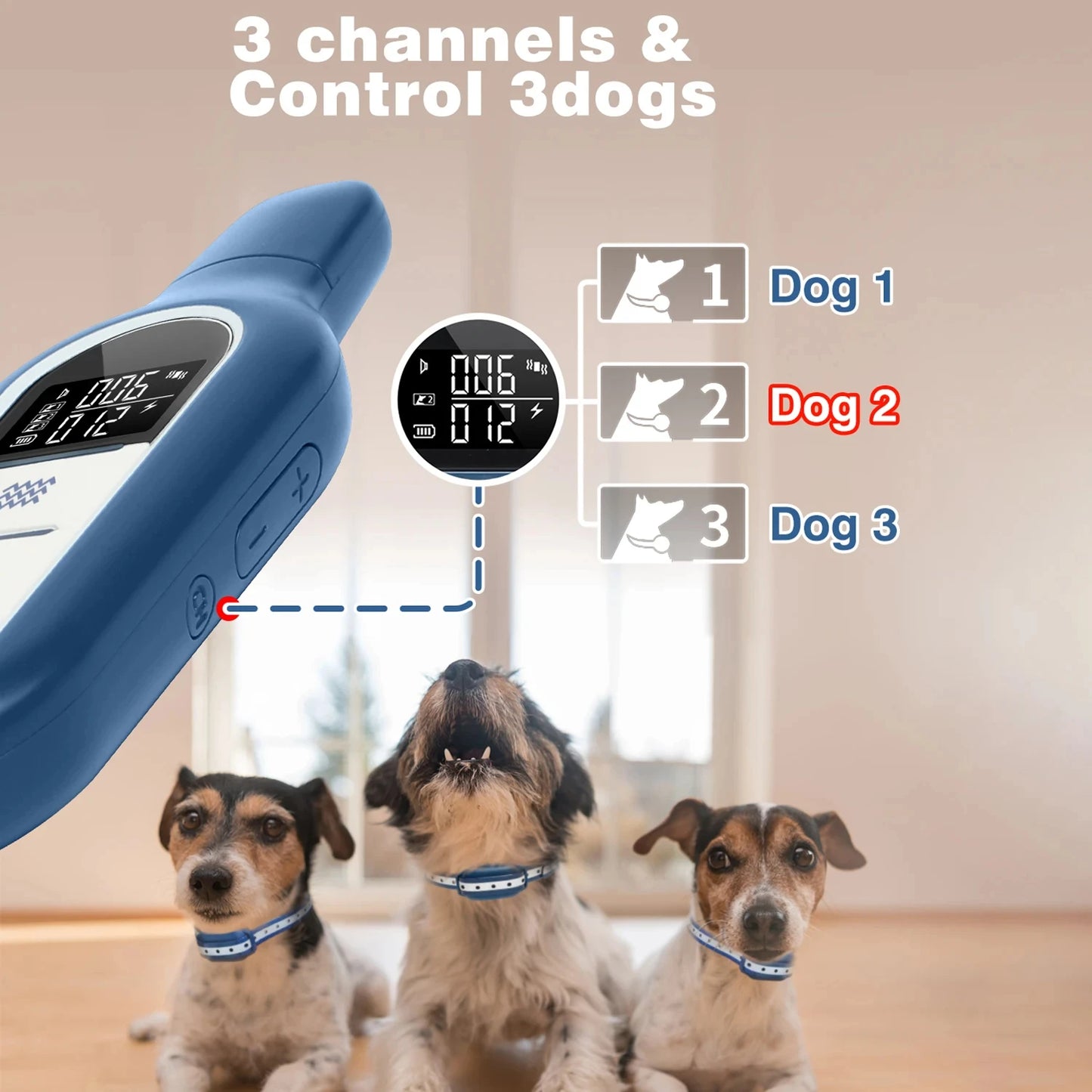 1000M Dog Training Collar 3 Training Modes Waterproof & Rechargeable Shock Collar With Remote Control dogs accessories 강아지