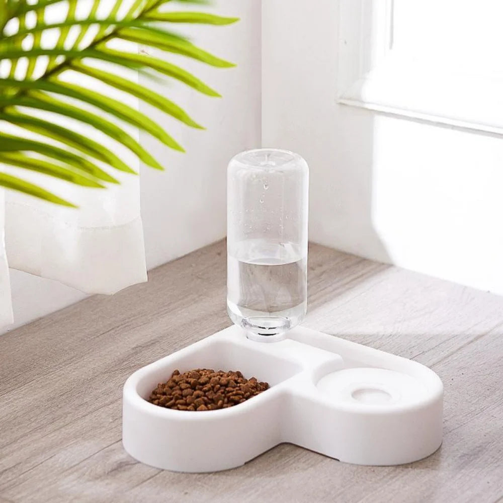 Alimentador automático para animais de estimação de 500 ml, tigela pequena, portátil, para comida de cães e gatos, sala de estar, quarto, produtos para animais de estimação